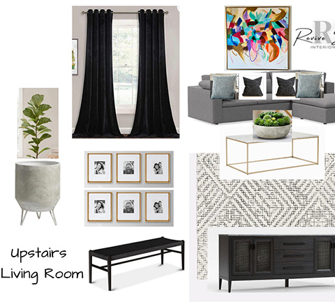 Upstairs living room moodboard