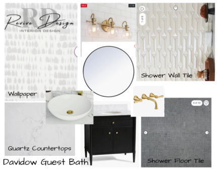 guest bathroom interior design by San Antonio Interior designer Revive Design