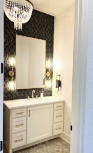 Powder room interior design - Portfolio by San Antonio Interior designer Revive Design