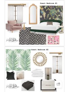 Guest bedroom mood board